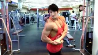 Bodybuilder Hwang Chul Soon  Posing at the Gym [upl. by Idolla]