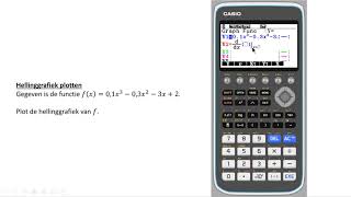 Hellinggrafiek plotten Casio FXCG50 [upl. by Lrig]