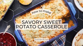 Savory Sweet Potato Casserole Recipe with Swiss Cheese and Sausage [upl. by Anitnamaid]