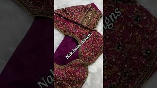 Nakshatra designs aari aariwork aariworkblouse wedding bride bridalwear bridetobe muhurtham [upl. by Anitsuj608]