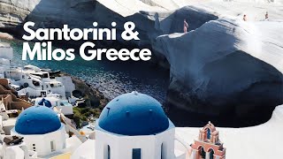 SANTORINI amp MILOS VLOG LUXURY CAVE POOL SUITE MILOS CLIF JUMPING amp DOGDING TASTELESS GREEK FOOD [upl. by Anirtek]