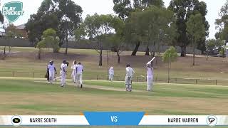 Dandenong District CA  U16 Div 1  Semi Final 1  Narre South v Narre Warren  Day 1 [upl. by Narrat]