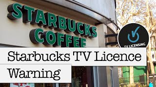 TV Licence Warning In Starbucks [upl. by Allecnirp107]