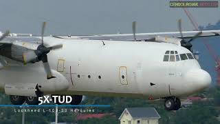 Plane Spotting At Subang Airport SZBWMSA Lockheed L10030 Hercules Landing [upl. by Hannavahs]