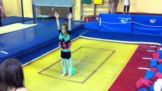 Jasmines back handspring on the trampoline  6 years old [upl. by Vivian]