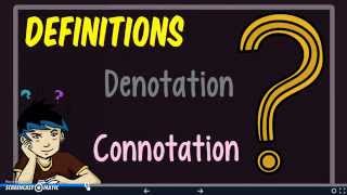 Denotation and Connotation Notes [upl. by Avek299]