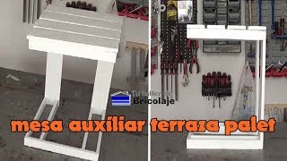 👉‍‍ Cómo hacer una MESA AUXILIAR de MADERA para terraza [upl. by Nylazor]