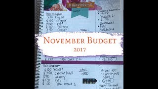 Monthly Budget I November 🍁 2017 [upl. by Wavell63]