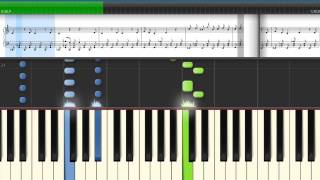 Mushibugyou OP 2 Denshin ∞ Unchained Piano Synthesia Tutorial [upl. by Atinhoj]