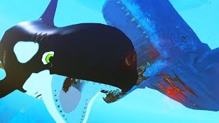 NEW KILLER WHALE vs NEW GIANT WHALE  Feed and Grow Fish  Part 75  Pungence [upl. by Ylelhsa]