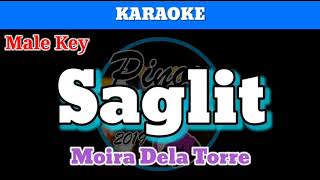 Saglit by Moira Dela Torre Karaoke  Male Key [upl. by Orgalim]