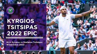 Nick Kyrgios vs Stefanos Tsitsipas  Wimbledon 2022  Extended Highlights [upl. by Aetnahs]