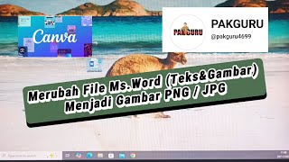 Merubah File MsWord TeksampGambar Menjadi Gambar PNG JPG Pemula Pasti Bisa [upl. by Blaine]