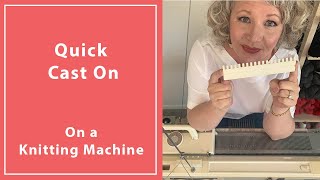 How To Do A Quick Cast OnIndustrial Cast On on a Knitting Machine [upl. by Hardin]