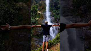 lauke jharna waterfall Nuwakotshortvideosupportnature [upl. by Annahsohs]