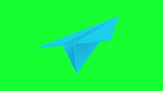 Paper Airplane Animation  Green Screen Video  Stock Video Footage  No Copyright Animated Videos [upl. by Namrac600]