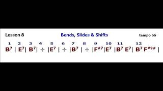 John Ganapes Lesson 8  Bends Slides amp Shifts  backing track [upl. by Jonna]