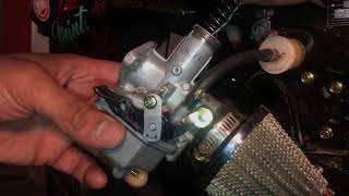 Changing throttle cable on Carb Apollo Update Slide Pin 125ccDb007SSRTaoTaolifanPitster Part 1 [upl. by Nnael892]