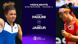 Jasmine Paolini vs Ons Jabeur  2023 Eastbourne Round 1  WTA Match Highlights [upl. by Atterbury]