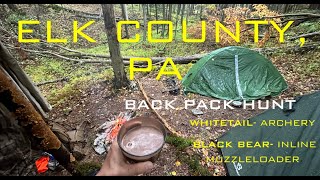 Elk County PA  Archery Whitetail Deer  Inline Muzzleloader Black Bear  Back Pack Hunt [upl. by Hearsh]