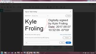 Digitally Signing a Document in Adobe Reader DC for FREE [upl. by Urbain434]