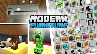 MOD de MUEBLES FURNITURE MOD PARA MINECRAFT BEDROCK 12030 por MEDIAFIRE [upl. by Nayarb]