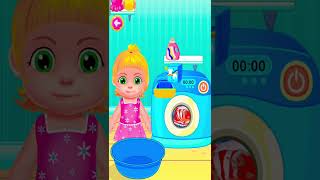 dirty days clean wash👚👗 kids kidsvideo cartoon animation rahulruidas shorts youtubeshorts [upl. by Ahsimed]