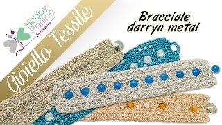 Gioiello tessile  Bracciale  TUTORIAL  HobbyPerlinecom [upl. by Vokay483]