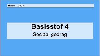 VMBO 3  Gedrag  Basisstof 4 Sociaal gedrag [upl. by Stargell946]