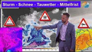 Update Sturm  Schnee  Tauwetter  Mittelfrist Start meteorologischer Winter Viel Niederschlag [upl. by Whall]