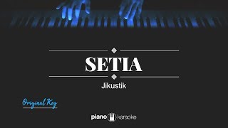 Setia ORIGINAL KEY Jikustik KARAOKE PIANO [upl. by Annahpos]