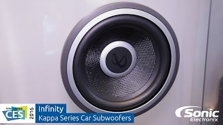 Infinity Kappa Series Subwoofers  CES 2016 [upl. by Rebmak]