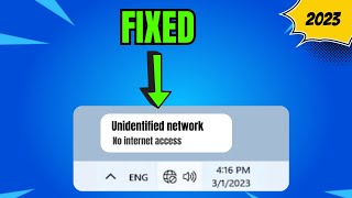 How to FIX quotUNIDENTIFIED NETWORKquot No Internet Access Windows 1110 [upl. by Htessil]