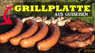 Grillplatte aus Gusseisen 🥩 Leckere Grillgerichte von der Gußplatte [upl. by Dewar]