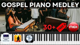 GOSPEL PIANO MEDLEY  30 FREE MIDIs  Kirk Franklin Maverick City Israel amp New Breed Yohan Kim [upl. by Sucramad]