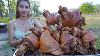 Cook pork leg braised recipe and eat  Amazing cooking [upl. by Trebma539]