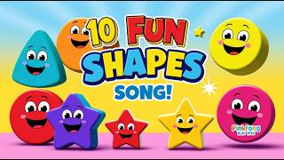 10 Fun Shapes Song for Kids  Educational Video for Children  pinkfong kids 1983 [upl. by Ynnaf]