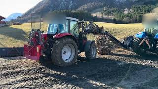 Massey Ferguson 5450 m Trima frontlaster [upl. by Aidiruy384]