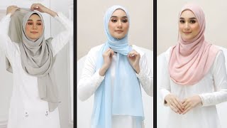 5 GAYA CANTIK – CARA SIMPLE PAKAI TUDUNG SHAWL KEMAS DAN CANTIK – QotrunNada [upl. by Emera340]