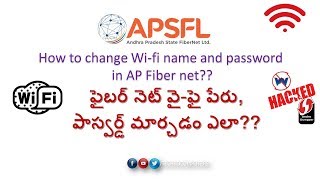 How to change WiFi name and password and tips in AP Fibernet [upl. by Trixie]