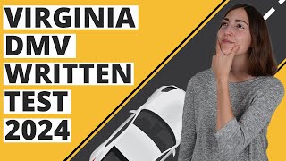 Virginia DMV Written Test 2024 60 Questions with Explained Answers [upl. by Alanna]