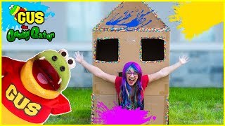 Learn Colors with Paint and Build Box Fort [upl. by Mckee]