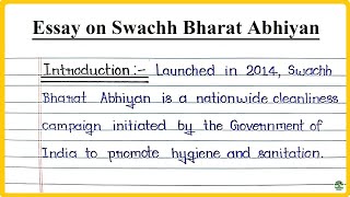 swachh bharat abhiyan essay  swachh bharat abhiyan essay in english  swachh bharat abhiyan [upl. by Anyrtak475]