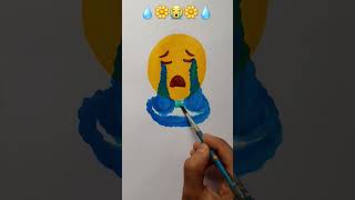 Crying emoji drawing 😭🌼💧shorts art drawing [upl. by Dream]