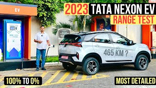 2023 Tata Nexon Electric Facelift Range Test  Finally A Practical EV 🔥🔥🔥 [upl. by Aleyam474]