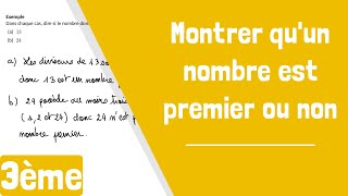 Comment montrer quun nombre est premier ou non [upl. by Keraj774]