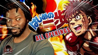 Hajime No Ippo Reaction  All Openings 1 2 3 4 5  Anime Op Reaction [upl. by Ikiv]