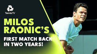 Milos Raonic Plays First Match In Two Years vs Kecmanovic  sHertogenbosch Highlights [upl. by Devon818]