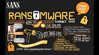 SANS Ransomware Summit 2023 [upl. by Symer]