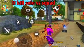 Noob Solo Vs Squad 11 Kills Garena Free Fire Gameplay [upl. by Grange746]